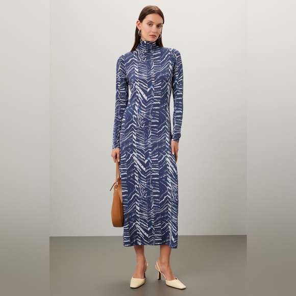 Mari Oliver ($298 retail) Long Sleeve maxi dress size small - Picture 1 of 8
